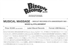 画像2: STILLMOMENT/ MUSICAL MASSAGE -BISCUIT RECORDS 5TH ANNIVERSARY MIX-