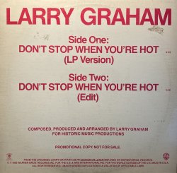 画像1: LARRY GRAHAM - DON'T STOP WHEN YOU'RE HOT