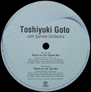 画像1: 【SALE】TOSHIYUKI GOTO with SAMBLE ORCHESTRA/RITOMO No. 104 (1)