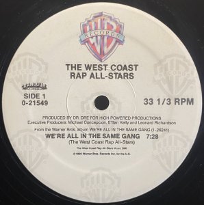 画像1: THE WEST COAST RAP ALL-STARS/WE'RE ALL IN THE SAME GANG (1)