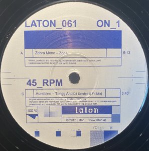 画像1: ZEBRA MONO / AURALBINO - ZONA / TANGG ANT (DJ SOTOFETT & FIT MIX) (1)