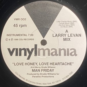 画像1: MAN FRIDAY - LOVE HONEY, LOVE HEARTACHE (1)